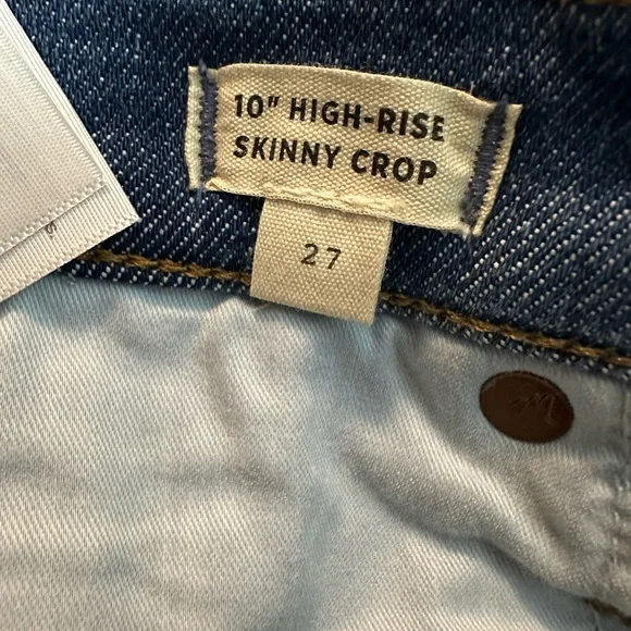 NWT Madewell 10” High Rise Crop Skinny Jeans Size 27 - Picture 9 of 12